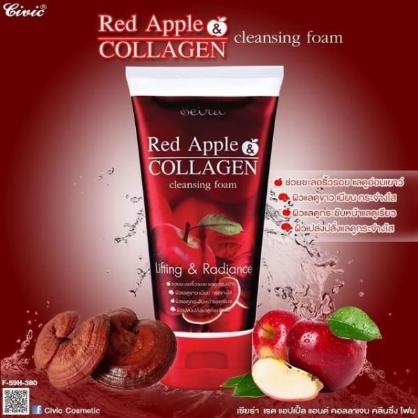 Red Apple Collagen Cleansing Foam