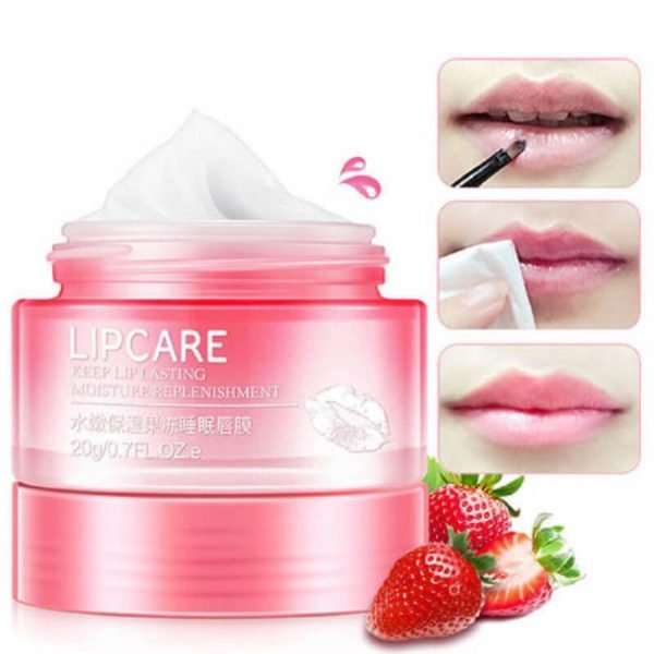 BIOAQUA Strawberry Lip Sleeping Mask Exfoliator Lips Balm