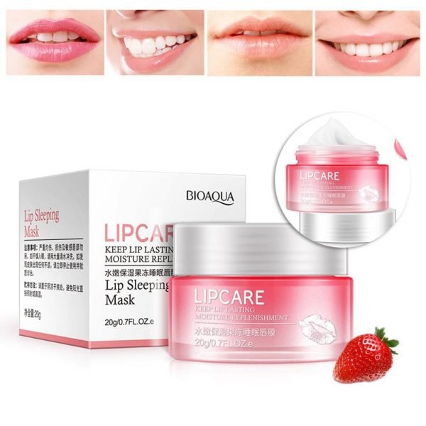 BIOAQUA Strawberry Lip Sleeping Mask Exfoliator Lips Balm