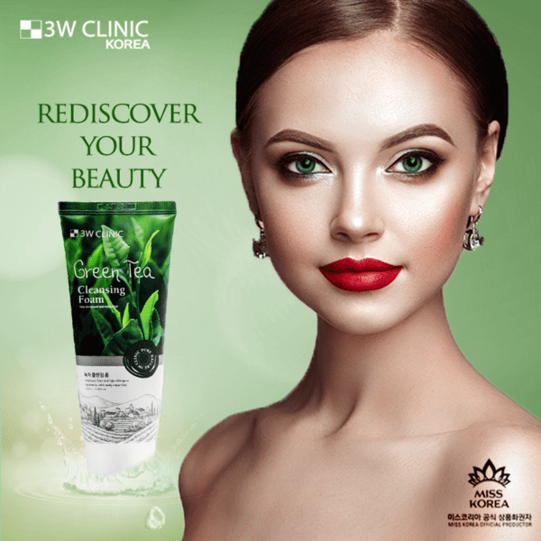 3w clinic green tea cleansing foam